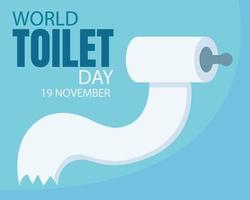 illustratie vector grafisch van lang ontrafeld toilet papier, perfect voor Internationale dag, wereld toilet dag, vieren, groet kaart, enz.