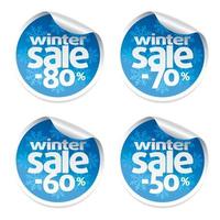 reeks winter uitverkoop stickers ,vector vector