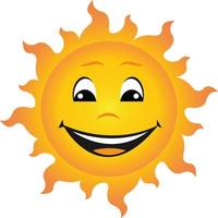 vector illustratie glimlachen zon icoon van glimlachen tekenfilm zon karakter