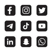 set van social media iconen vector