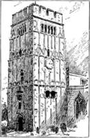 graven-barton Saksisch toren wijnoogst illustratie. vector