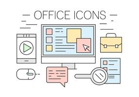 Gratis Office-iconen vector
