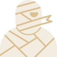 mummie platte pictogram vector