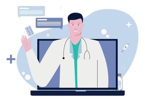 online dokter concept vector illustratie