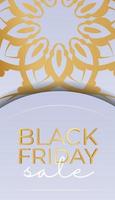 poster voor zwart vrijdag beige kleur met wijnoogst ornament vector