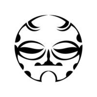 polynesisch tatoeëren gestileerd maskers. vector illustratie.