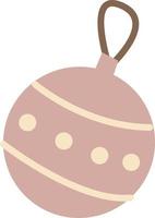 feestelijk Kerstmis boom speelgoed- in beige kleur. vector