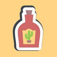 sticker tequila. dag van de dood viering elementen. mooi zo voor afdrukken, affiches, logo, partij decoratie, groet kaart, enz. vector