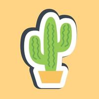sticker cactus. dag van de dood viering elementen. mooi zo voor afdrukken, affiches, logo, partij decoratie, groet kaart, enz. vector