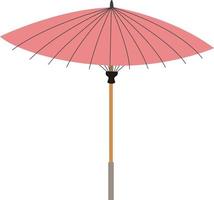 Chinese paraplu, illustratie, vector Aan wit achtergrond.