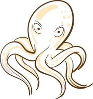 tekenfilm van een Octopus, vector of kleur illustratie.