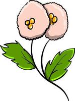 ongebruikelijk bloem, illustratie, vector Aan wit achtergrond