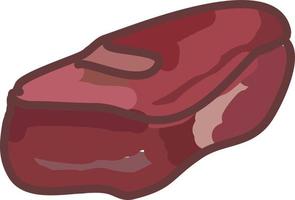 Chuck vlees, illustratie, vector Aan wit achtergrond.
