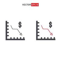 economie icoon of logo vector