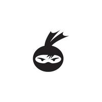 Ninja krijger icoon. gemakkelijk zwart Ninja hoofd logo illustratie vector