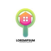 zoeken huis logo ontwerp sjabloon vector