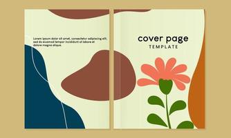 modieus covers set. tekenfilm bloemen ontwerp. voor notitieboekjes, planners, brochures, dagboek, boeken, catalogi enz. vector illustratie.