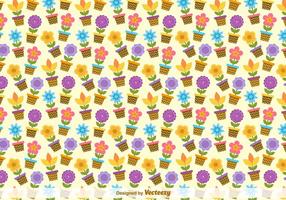 Flower Buckets Vector Pattern