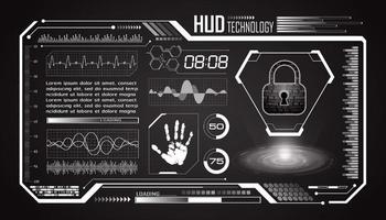 modern hud technologie scherm achtergrond vector