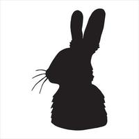 vector tekening, silhouet van haas, konijn. wijnoogst afdrukken voor Pasen. zwart en wit tekening besnoeiing uit