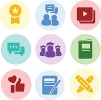 icon set voor webdesign vector