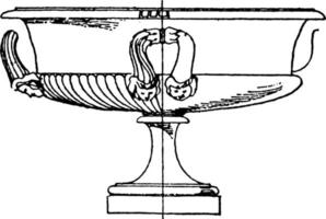 antiek krater, wijnoogst illustratie. vector