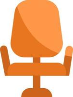 oranje kantoor stoel, illustratie, vector Aan een wit achtergrond.