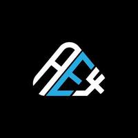 aex brief logo creatief ontwerp met vector grafisch, aex gemakkelijk en modern logo in driehoek vorm geven aan.