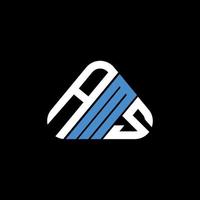 ams brief logo creatief ontwerp met vector grafisch, ams gemakkelijk en modern logo in driehoek vorm geven aan.