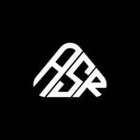 asr brief logo creatief ontwerp met vector grafisch, asr gemakkelijk en modern logo in driehoek vorm geven aan.