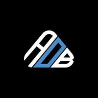 aob brief logo creatief ontwerp met vector grafisch, aob gemakkelijk en modern logo in driehoek vorm geven aan.