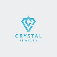 kristal sieraden logo icoon ontwerp sjabloon vlak vector