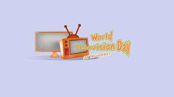 wereld televisie dag 21 november, 4k uhd grootte vector