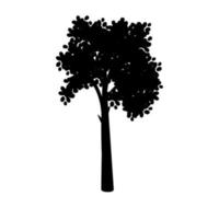 boom silhouet. vector illustraties voor landschappen of bloemen ontwerpen.