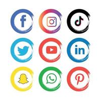 sociale media pictogrammen instellen logo vector illustrator