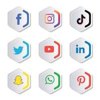 sociale media pictogrammen instellen logo vector illustrator