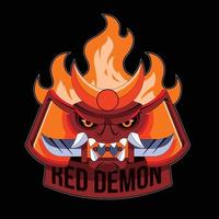 vector illustratie van rood demon logo