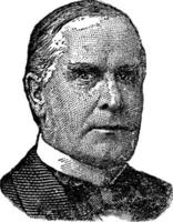 William Mckinley, wijnoogst illustratie vector