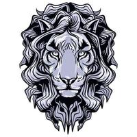 vector illustratie van een leeuwen hoofd