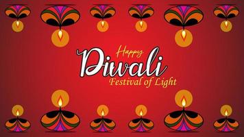 diwali festival vakantie decoratief achtergrond met mooi elegant lamp illustratie vector