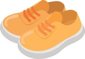 geel schoenen, illustratie, vector Aan wit achtergrond.