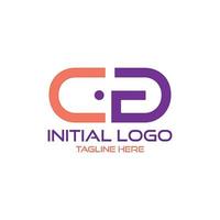brief cg logo ontwerp vector
