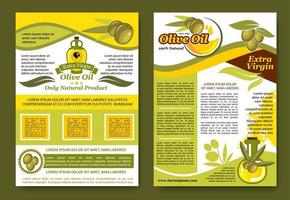 olijf- olie extra maagd Product vector posters reeks