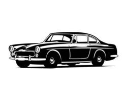 Italiaans luxe spier auto geïsoleerd Aan wit achtergrond kant visie het beste voor logo, insigne, embleem, icoon, beschikbaar in eps 10. vector
