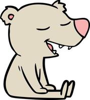 vector beer karakter in tekenfilm stijl