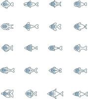 vis icoon pak, illustratie, vector Aan een wit achtergrond.