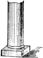 pijlers, monument, wijnoogst gravure. vector