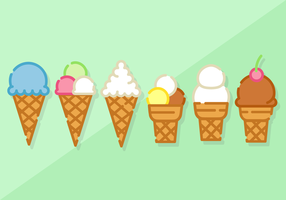 Gratis Minimalistische Ice Cream Vector