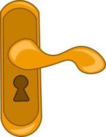 een goud deur knop, vector of kleur illustratie.