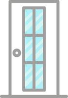 modern glas deur, illustratie, vector, Aan een wit achtergrond. vector